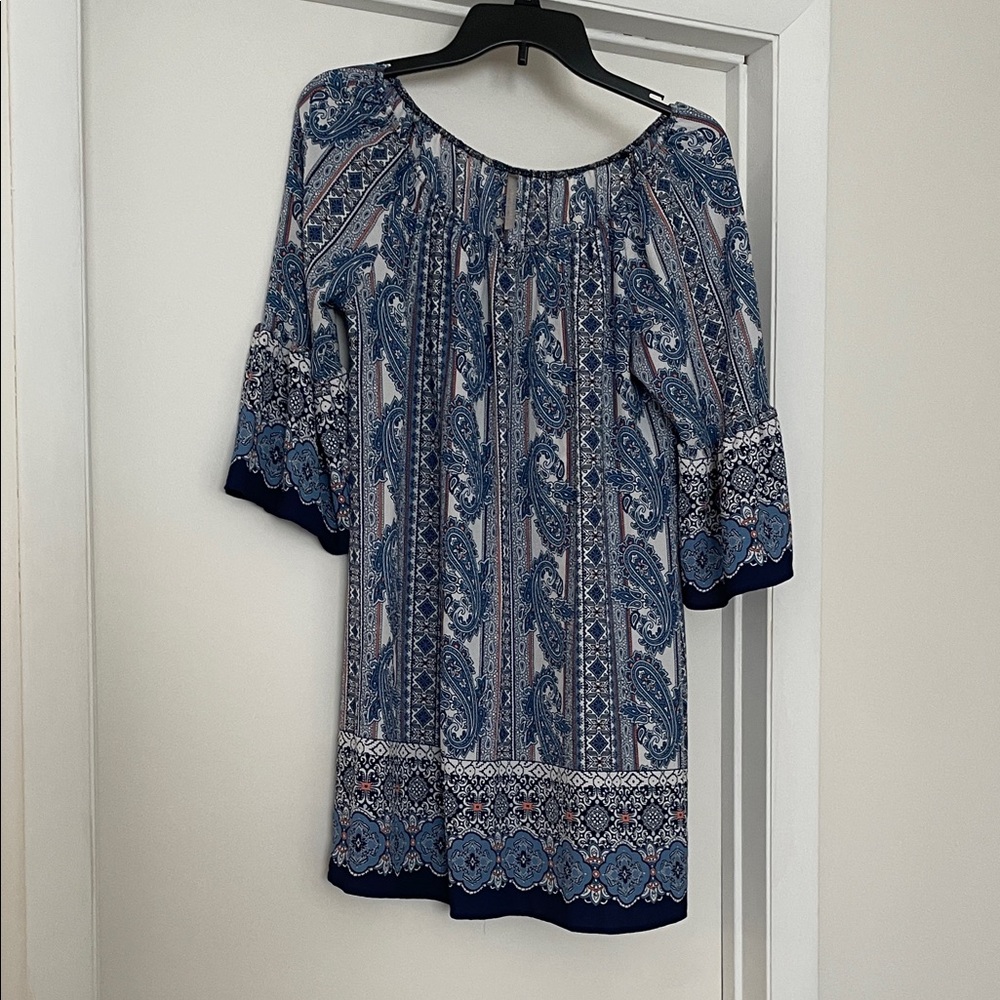 Blue Paisley Women's dress short